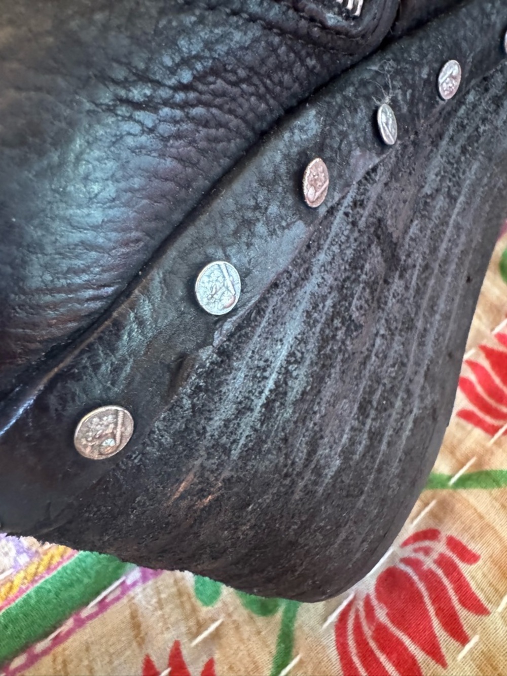 A.S.98 Black Leather Ankle Boots with Studs 39 - Picture 9 of 11